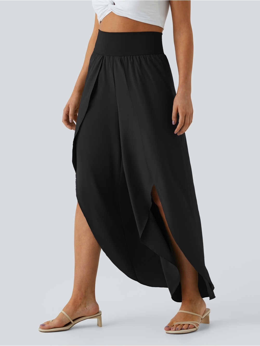 HALARA Black High-Low Tulip Skirt - Picture 4 of 5